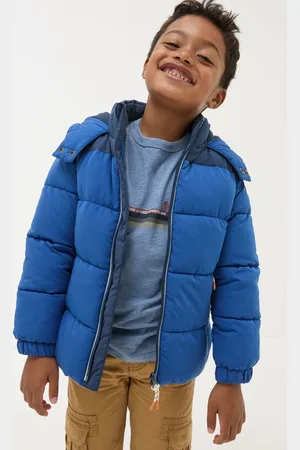 Fat Face Boys FatFace Milo Cobalt Hooded Padded Jacket