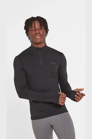 Tog 24 Black Snowdon Thermal Quarter Zip Saga T-Shirt S