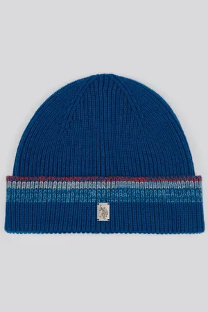 U.S. Polo Assn. Mens U. S. Polo Assn Navy Stripe Tipping Rib Knit Beanie