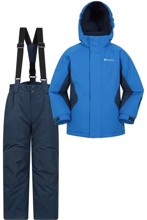 Mountain Warehouse Girls /Black Kids Fleece Lined Ski Jacket And Trousers Set