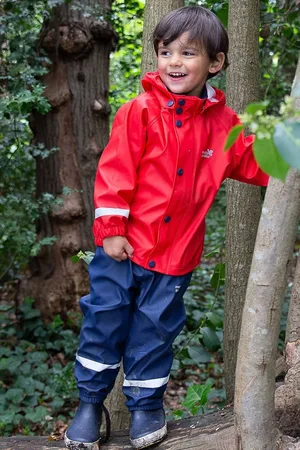 Muddy Puddles Boys Rainy Day Waterproof Jacket And Trousers Rain Set
