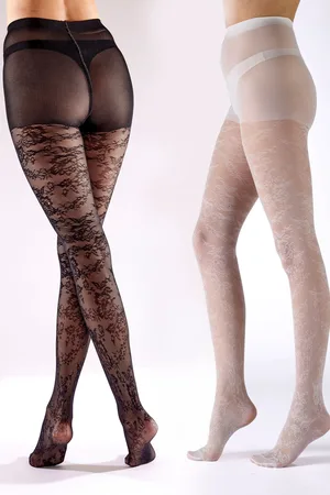 Pretty Polly Womens Floral Tights 2 Pack