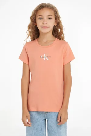 Calvin Klein Girls 100% Cotton Micro Monogram Top