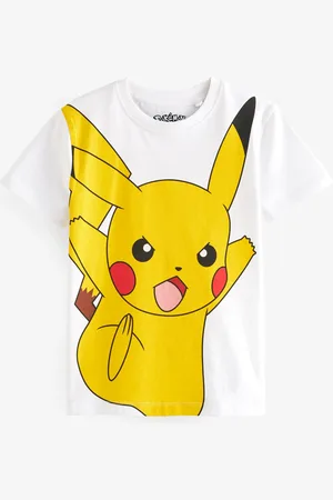 Pokemon Boys Pikachu 100% Cotton Pokémon License Short Sleeve T-Shirt (4-16yrs)