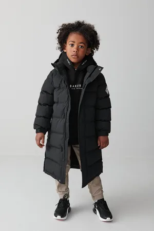 Clarks Boys Longline Shower Resistant Puffer Coat