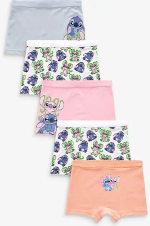 Disney Girls Pink/ Lilo And Stitch Shorts Briefs 5 Pack (2-16yrs)
