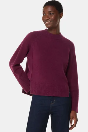 Whistles Womens Wool Mix Side Split Knit Jumper