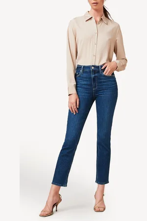 Paige Womens Cindy High Rise Straight Jeans