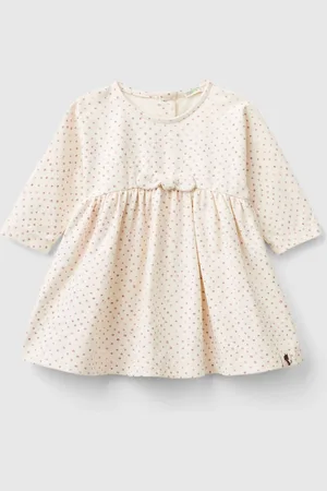 Benetton Girls Polka Dot Bow Detail Dress