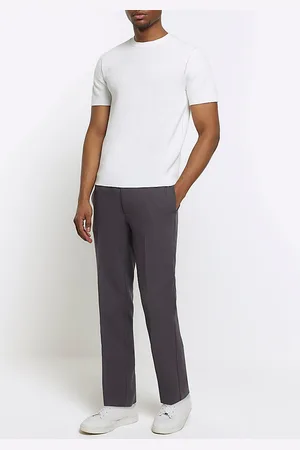 River Island Mens Elastic Ponte 100% Cotton Trousers