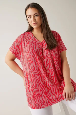 Evans Womens Curve Animal Markings Swing Top
