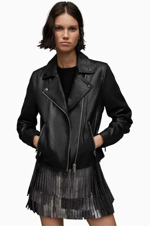 AllSaints AllSaints Black Chrome Dalby Biker Jacket AU 6
