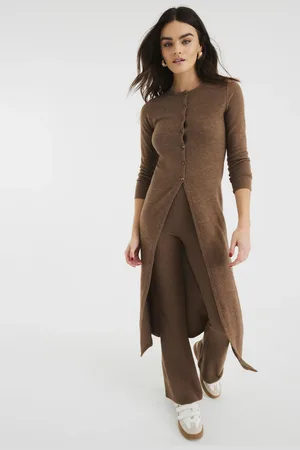 River Island Brown Cosy Longline Cardigan S