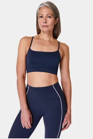 Sweaty Betty Navy Blue Spirit Restored Seamless Yoga Bra M