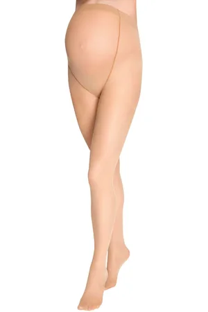 JoJo Maman Bébé Natural Nude 2-Pack 15 Denier Maternity Tights S