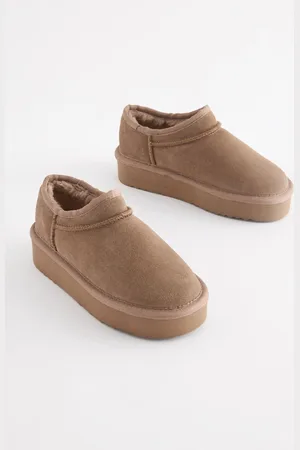 Next Girls Mink Suede Flatform Shoot Shoes