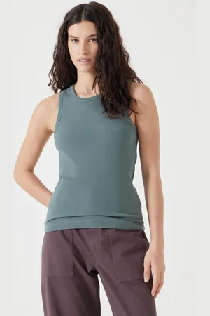 Hush Puppies Green High Neck Ribbed Vest S