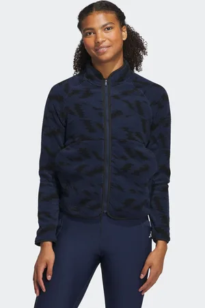 adidas Womens Navy Ultimate365 Printed Fleece Jacket