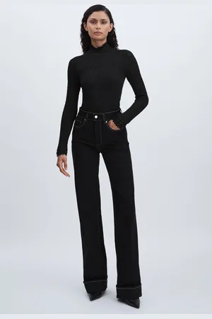 Paige Womens Wide-Leg Cuffed Jeans