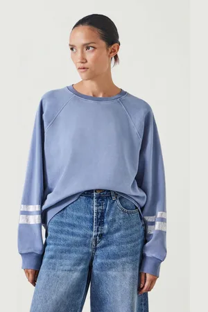 Hush Puppies Womens Gemma Foil Stripe 100% Cotton Sweatshirt
