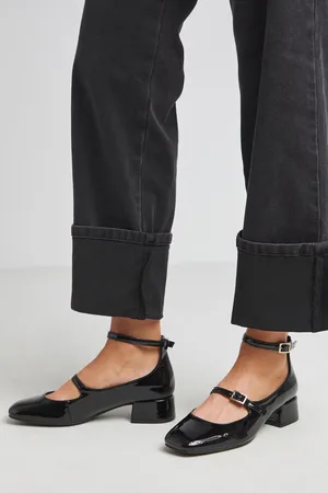 Simply Be Mary Jane Ankle Strap Block Heel Shoes In Wide Fit AU 8 (EU 39)
