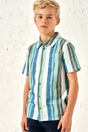 Angel & Rocket Boys Kai Painted Stripe 100% Cotton Shirt