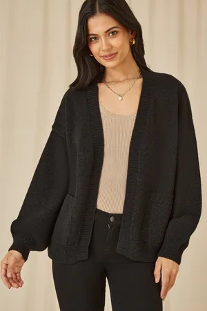 Yumi Womens Relaxed Slouchy Cardigan With Pockets