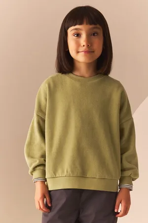 Next Girls Oversized Cosy Rib Sweatshirt (3-16yrs)