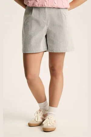 Joules Womens Belmont Navy & White Seersucker Striped Shorts