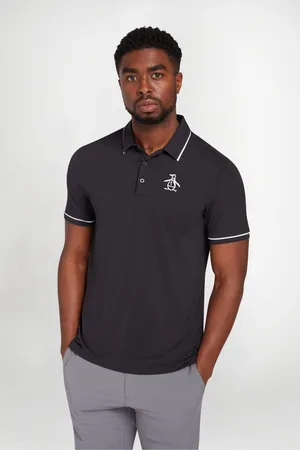 Original Penguin Mens Heritage Polo Shirt with Large Pete Logo