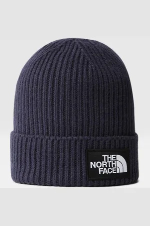 The North Face Mens Navy Logo Box Cuffed Beanie