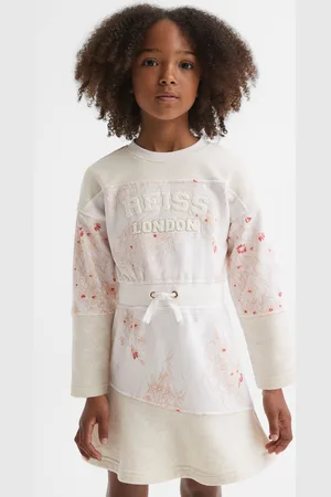 Reiss Girls Kendrix 9-13 yrs Cotton Blend Drawstring Dress