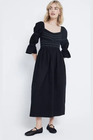 River Island Shirred Midi Dress AU 14