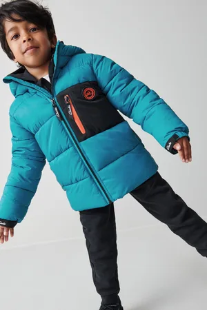Clarks Boys Teal Boys Water Resistant Puffer Coat