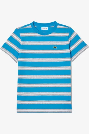 Lacoste Boys Striped 100% Cotton T-Shirt
