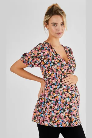 JoJo Maman Bébé Womens Multi Floral Print Maternity Blouse