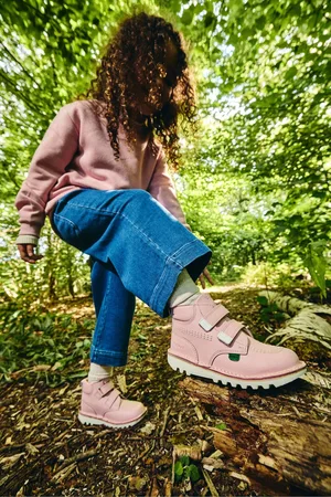 Kickers Girls Light Hi Roll Light Infant Shoes