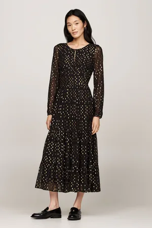Tommy Hilfiger Fil Coupe Sparkle Maxi Dress AU 6