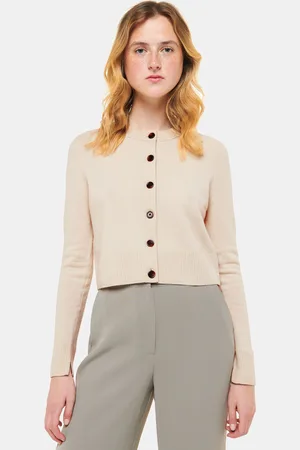 Whistles Womens Wool Cropped Cardigan