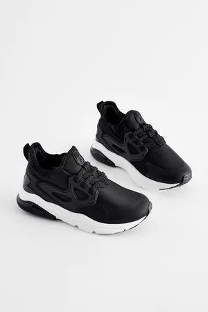 Next Boys /White Elastic Lace Trainers