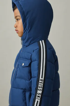 Reiss Boys Airforce Walters 9-13 yrs Fleece-Collar Quilted-Shell Jacket