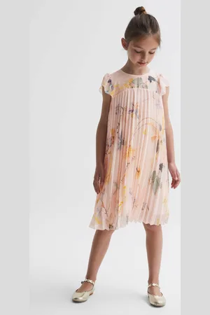 Reiss Girls Sade 9-14 yrs Floral Pleated Cap Sleeve Dress