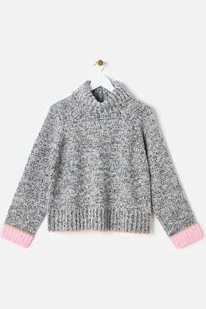 Oliver Bonas Womens Marl Sequin Knitted Roll Neck Jumper