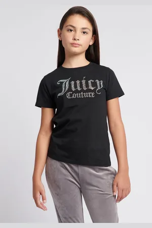 Juicy Couture Girls Girls Fitted Diamante 100% Cotton T-Shirt