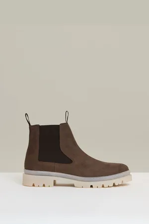 Reiss Brown Garry Suede Contrast Sole Chelsea Boots AU 11 (EU 45)