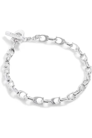 Coach Silver Tone Signature Link Bracelet One
