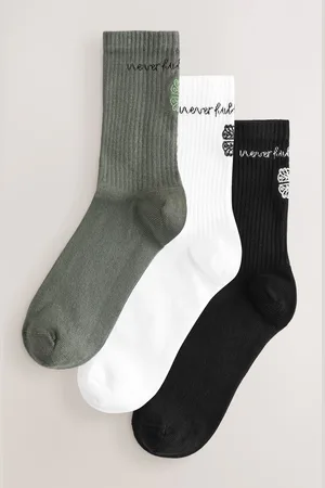 Never Fully Dressed Multi Cotton Blend Sport Socks 3 Pack One
