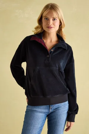 Joules Womens Renee Navy Corduroy Sweatshirt