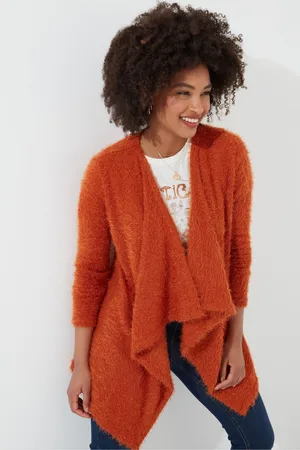 Joe Browns Womens Relaxed Fit Eyelash Knit Waterfall Cardigan