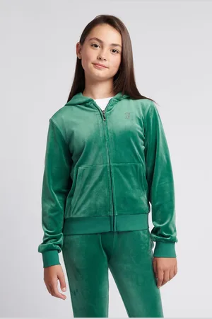 Juicy Couture Girls Diamanté Zip Through Hoodie